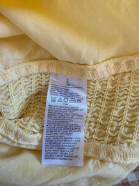 Yellow Linen Blend Tank (S)