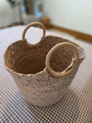 Small Raffia Basket Tote