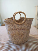 Small Raffia Basket Tote