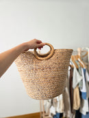 Small Raffia Basket Tote
