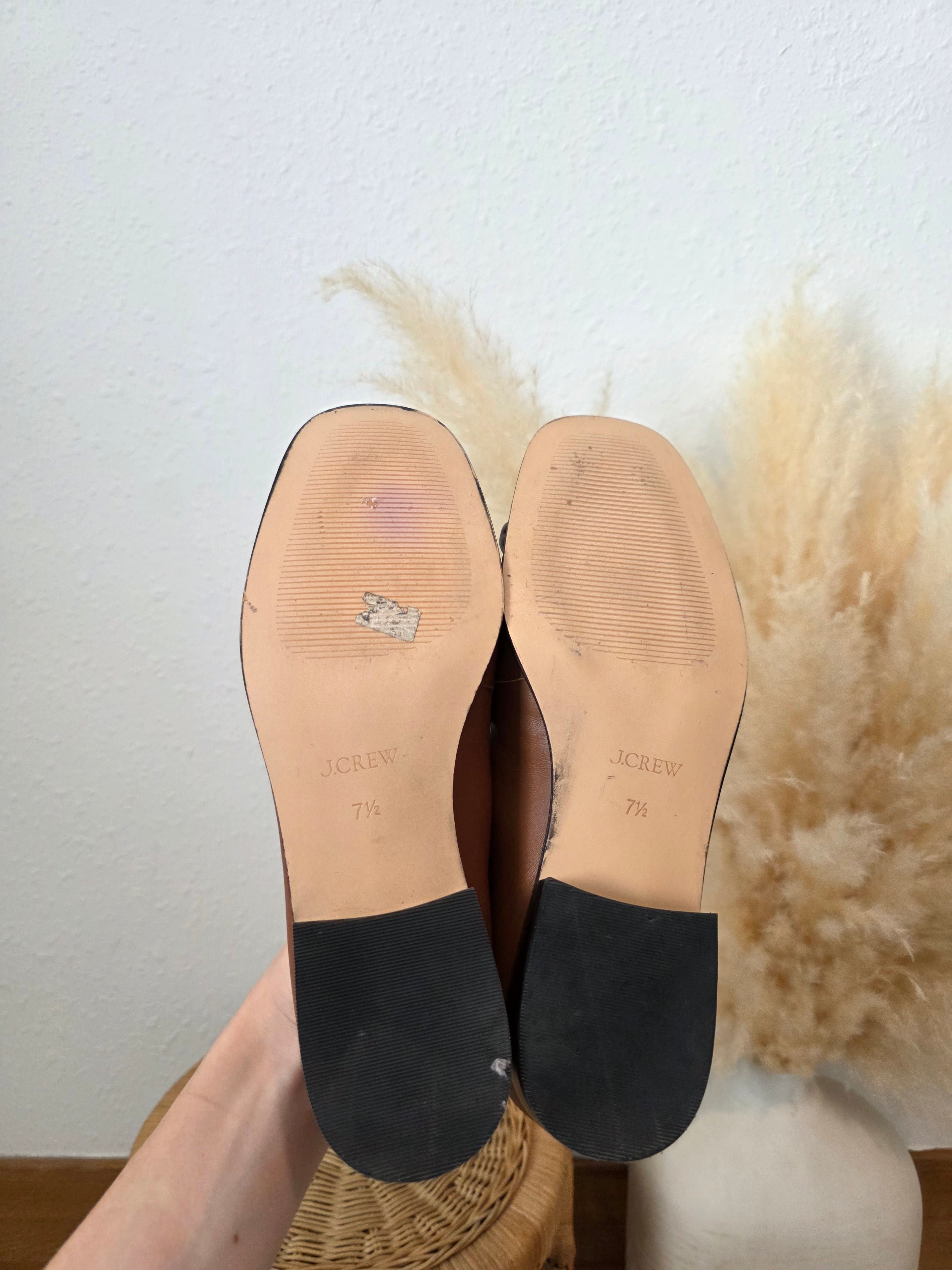 J.Crew Brown Leather Loafers (7.5)