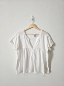 Pilcro V Neck Relaxed Top (S)
