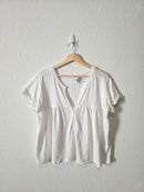 Pilcro V Neck Relaxed Top (S)