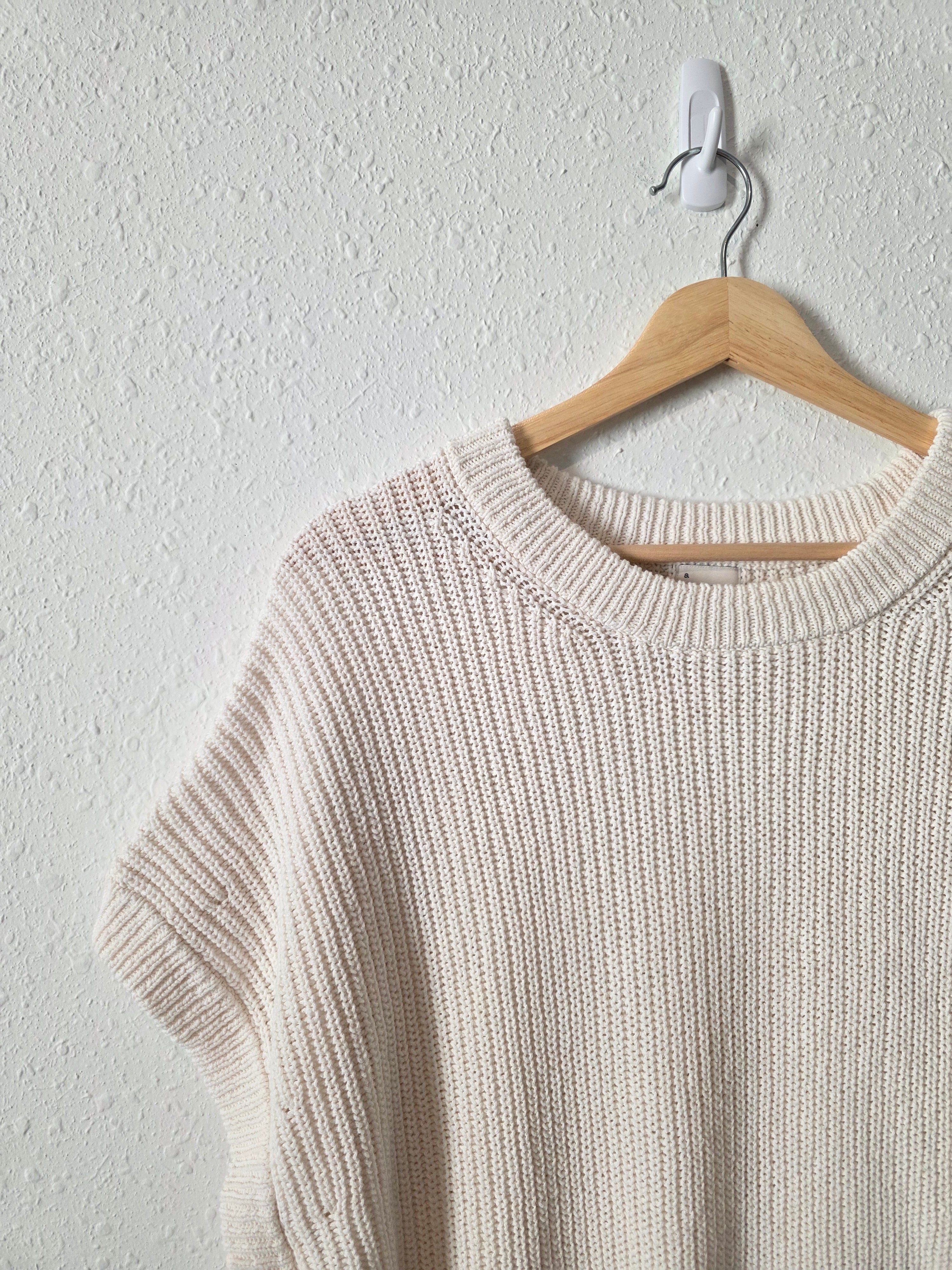 Relaxed Cotton Knit Top (XL)
