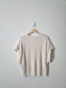 Relaxed Cotton Knit Top (XL)