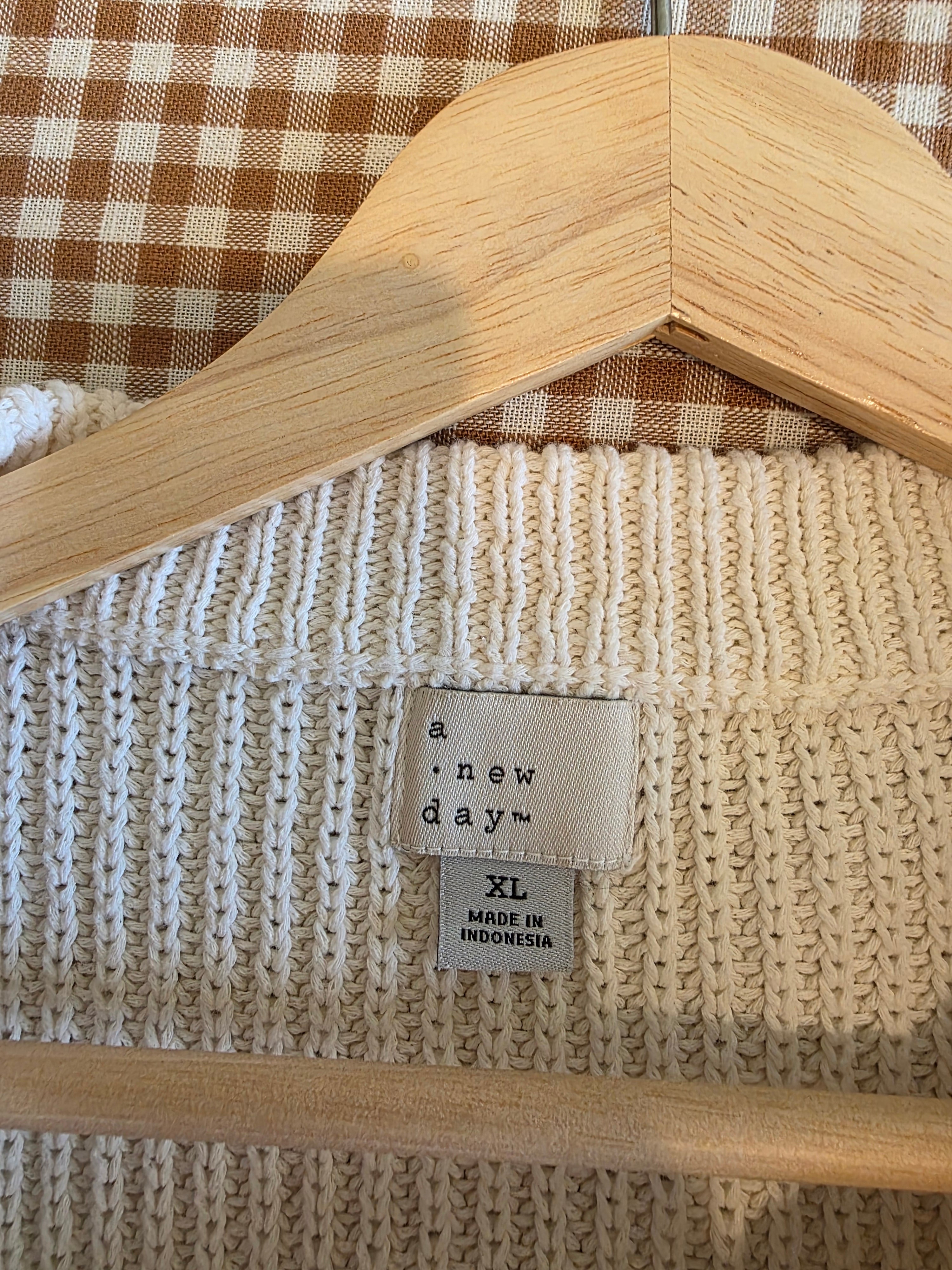 Relaxed Cotton Knit Top (XL)