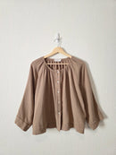 Carly Jean Brown Gauze Top (S)