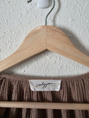 Carly Jean Brown Gauze Top (S)
