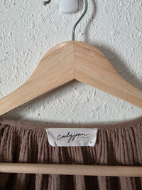 Carly Jean Brown Gauze Top (S)