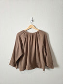 Carly Jean Brown Gauze Top (S)
