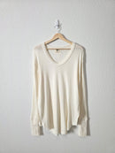 Free People Long Sleeve Cotton Tee (S)