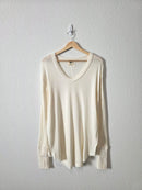 Free People Long Sleeve Cotton Tee (S)