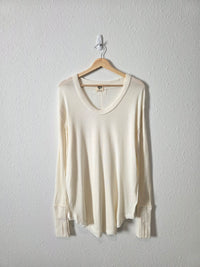 Free People Long Sleeve Cotton Tee (S)