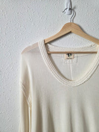 Free People Long Sleeve Cotton Tee (S)