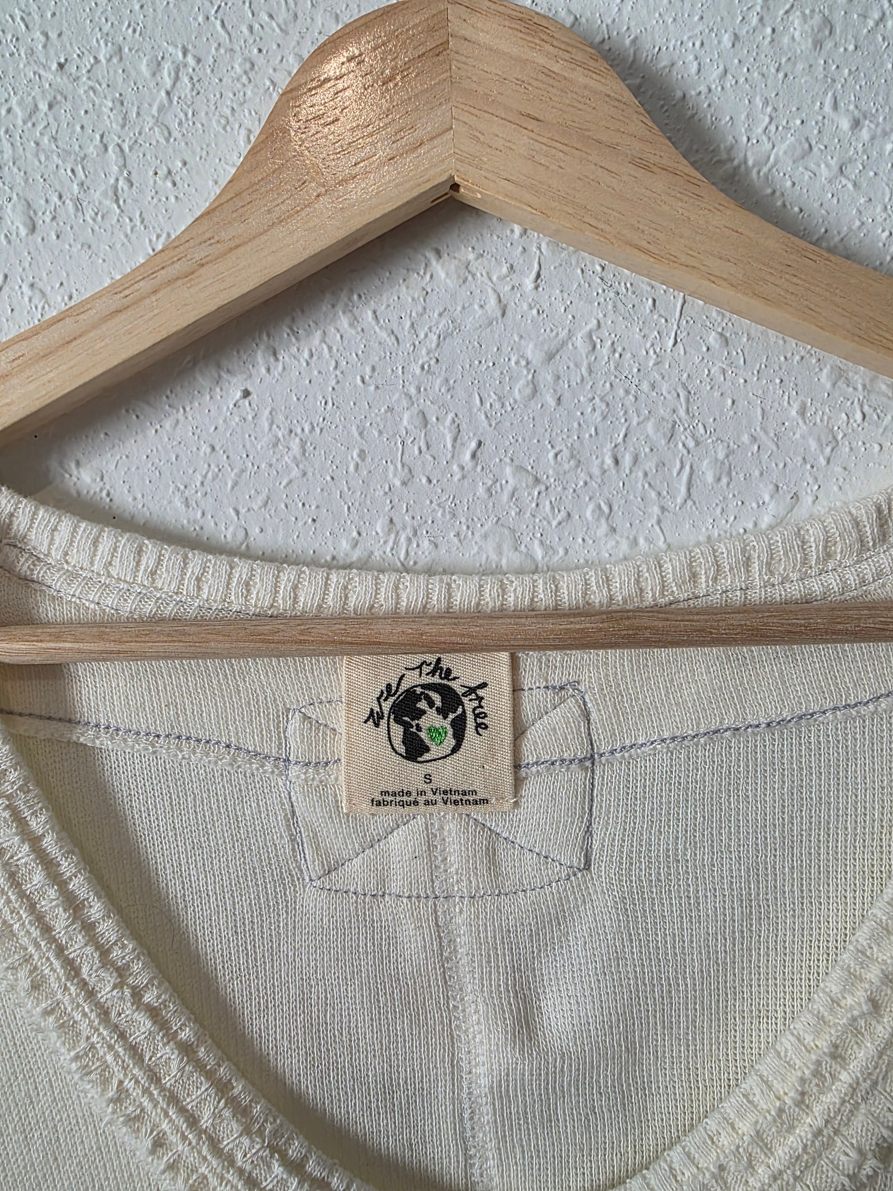 Free People Long Sleeve Cotton Tee (S)