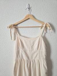 Linen Blend Wide Leg Jumpsuit (M)