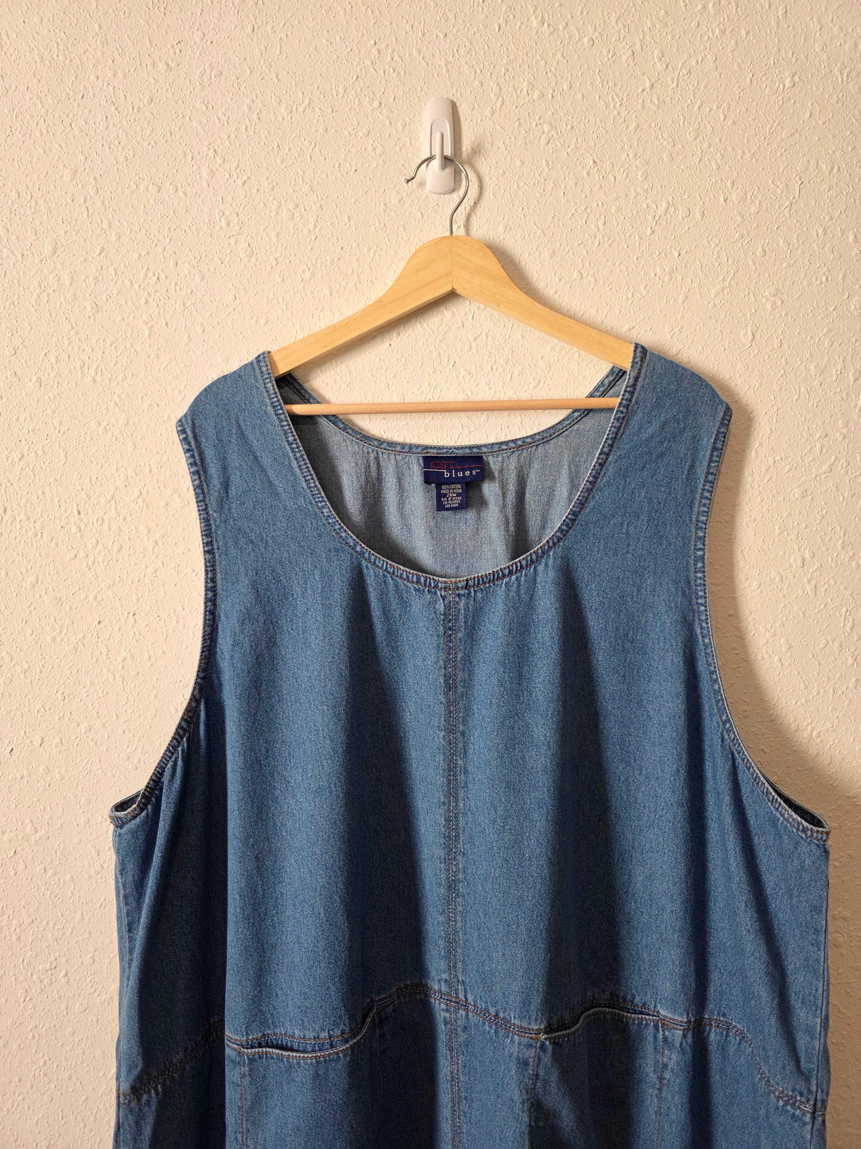 Vintage Denim Midi Dress (28W)