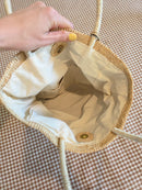 BTB Woven Raffia Shoulder Bag
