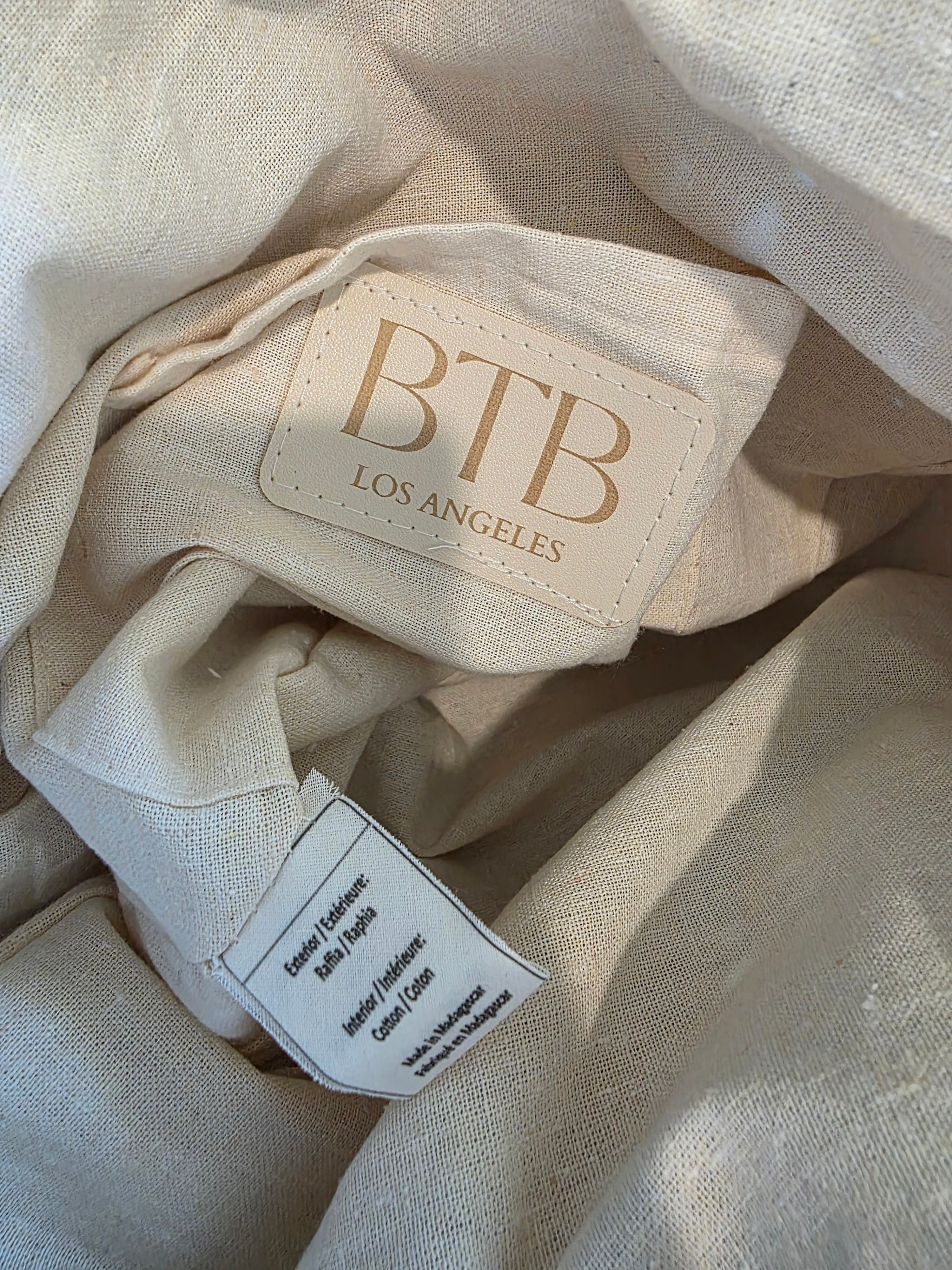 BTB Woven Raffia Shoulder Bag