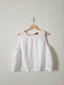 J.Crew Button Back Linen Tank (XL)