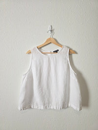 J.Crew Button Back Linen Tank (XL)
