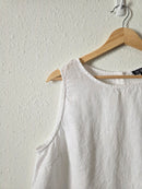 J.Crew Button Back Linen Tank (XL)