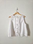 J.Crew Button Back Linen Tank (XL)