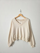 Aerie V Neck Crop Sweatshirt (S)