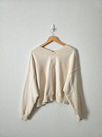 Aerie V Neck Crop Sweatshirt (S)