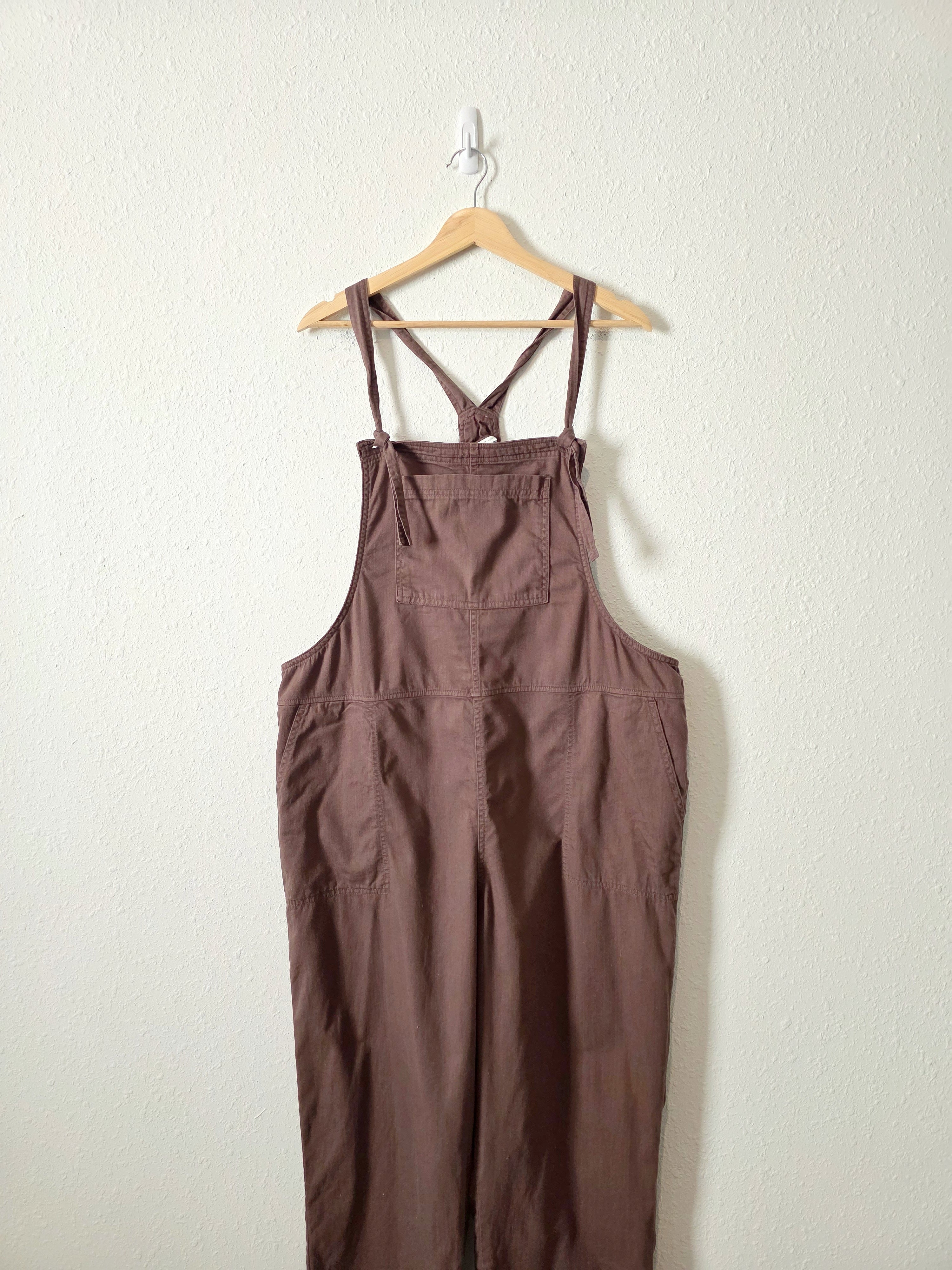 Aerie Brown Straight Overalls (XL)