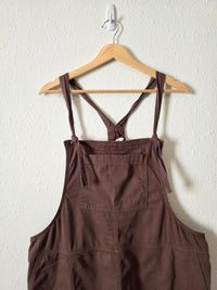 Aerie Brown Straight Overalls (XL)