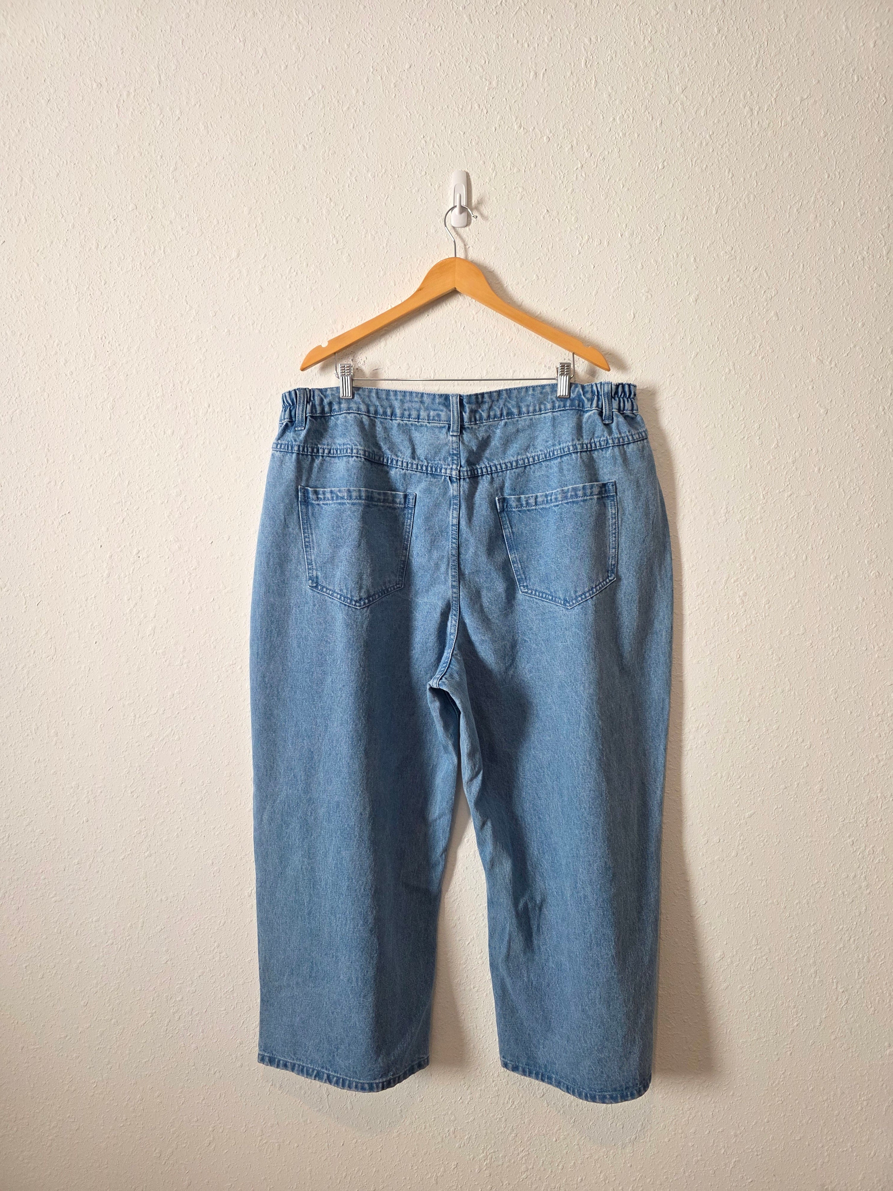 Shiny By Nature Wide Leg Jeans (3X)