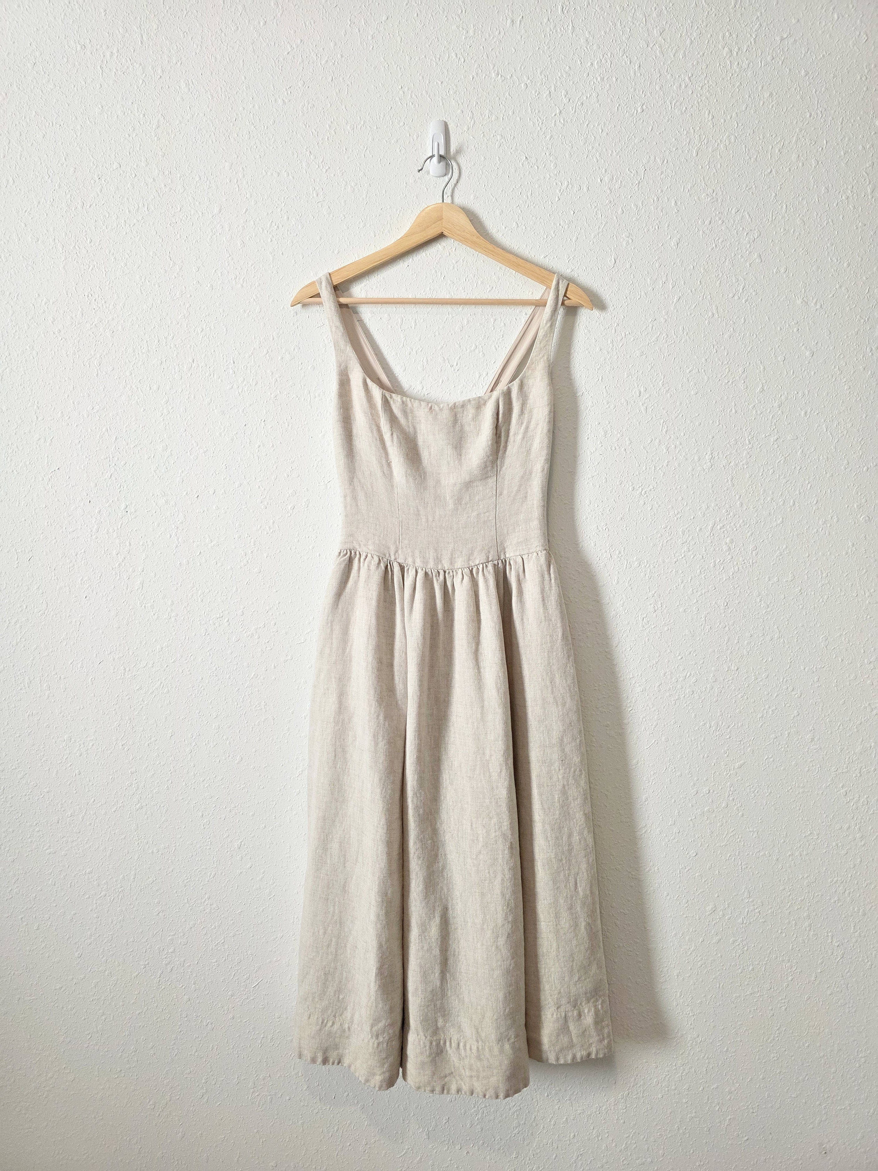 Reformation Linen Midi Dress (2)