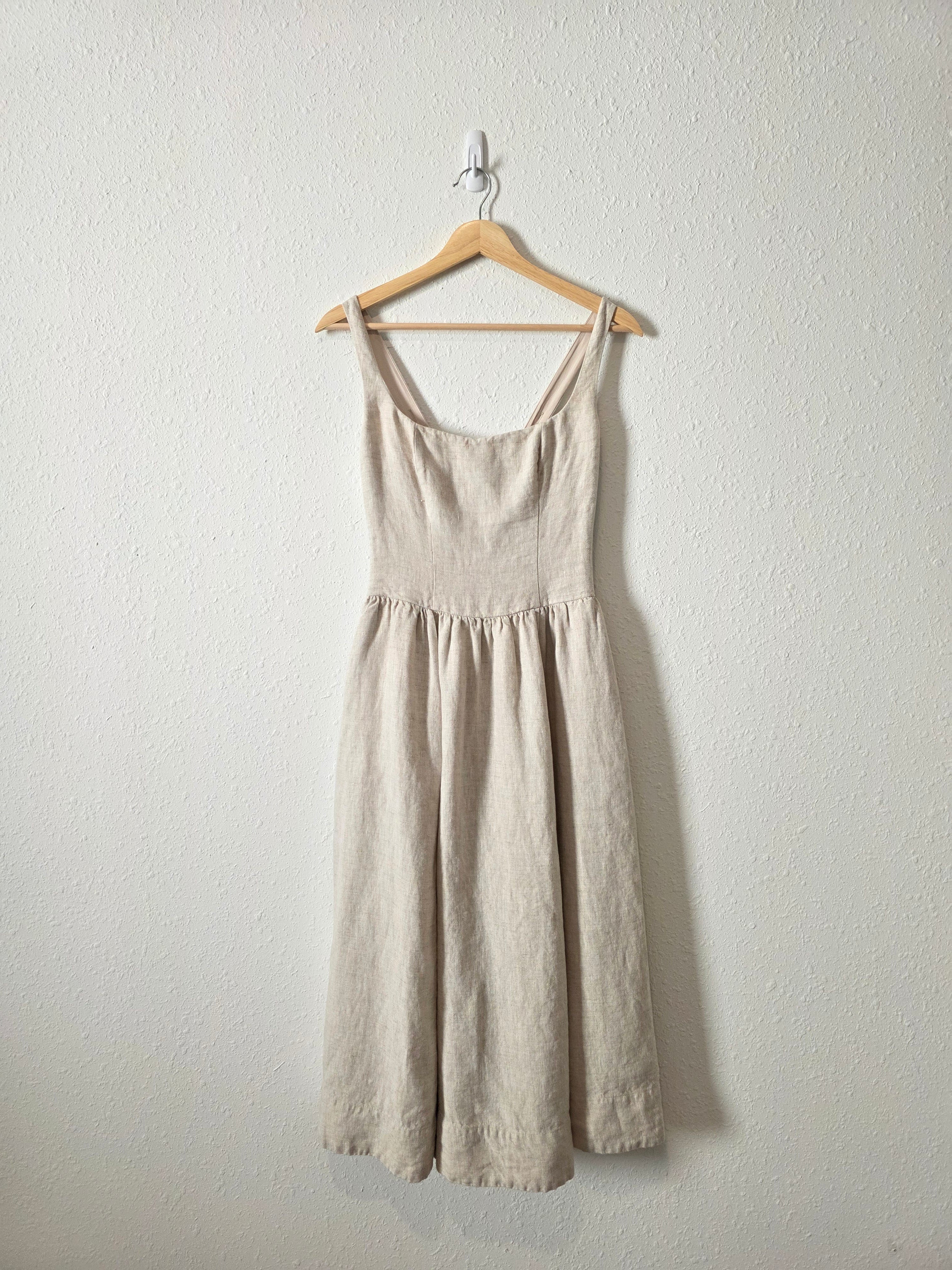 Reformation Linen Midi Dress (2)