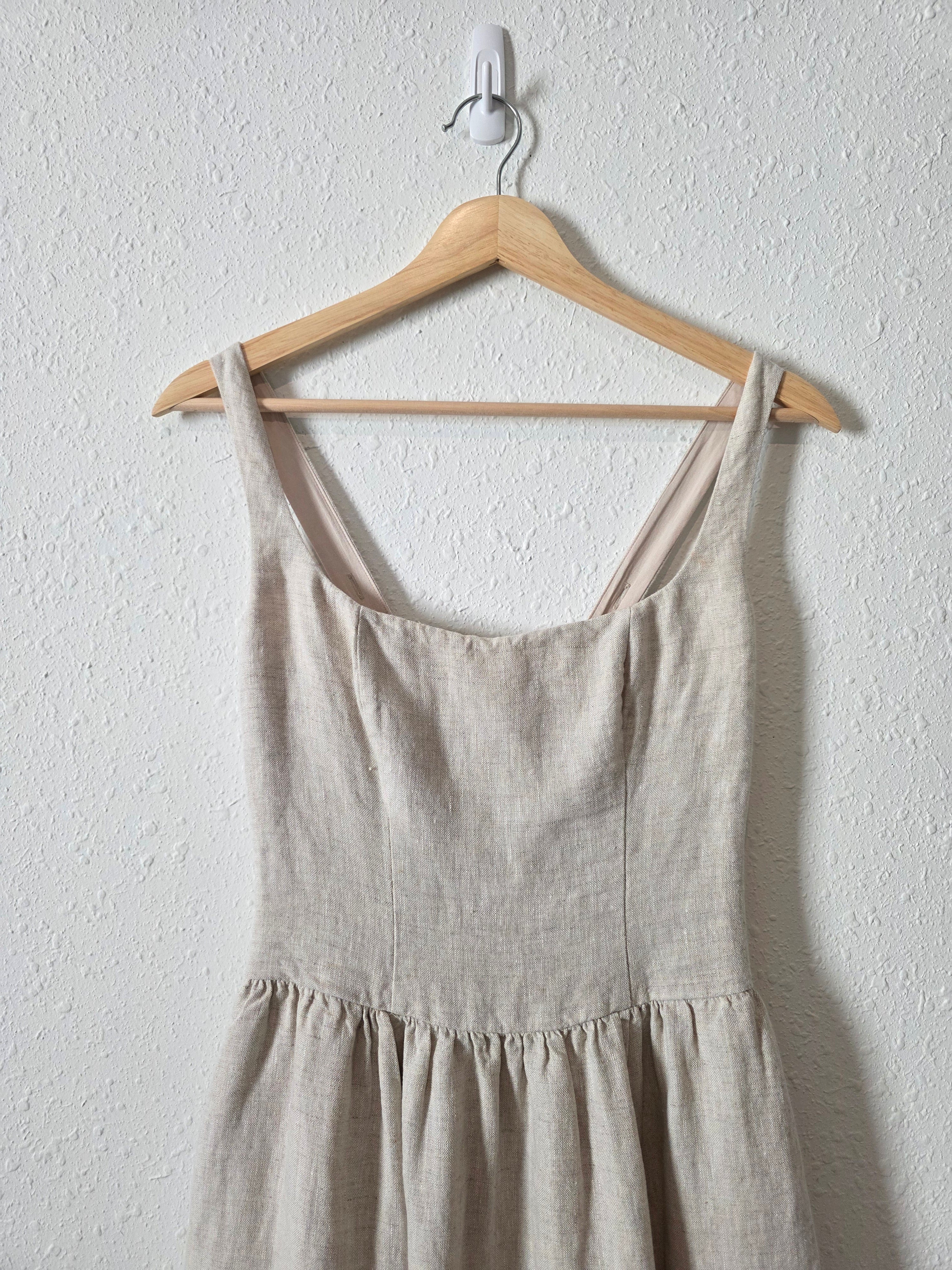 Reformation Linen Midi Dress (2)