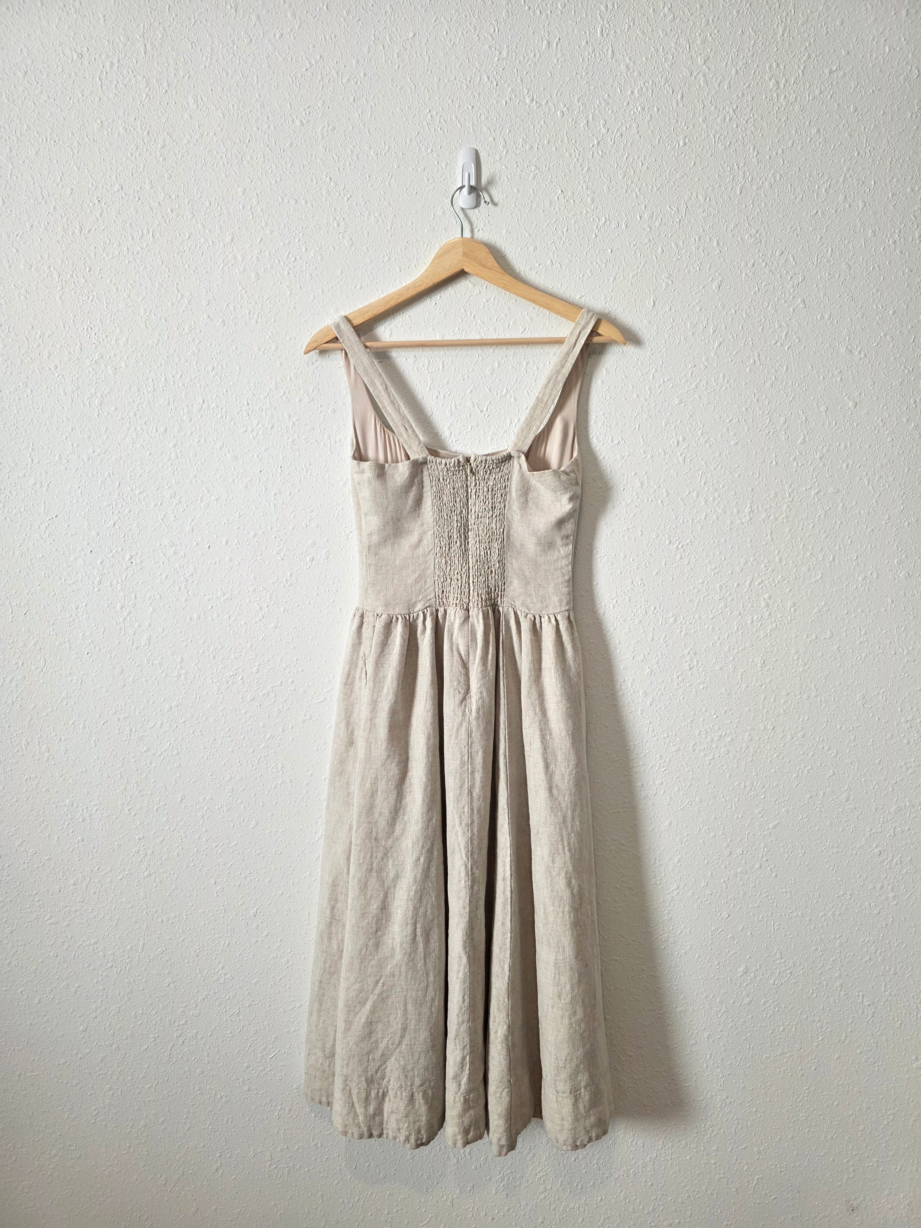 Reformation Linen Midi Dress (2)