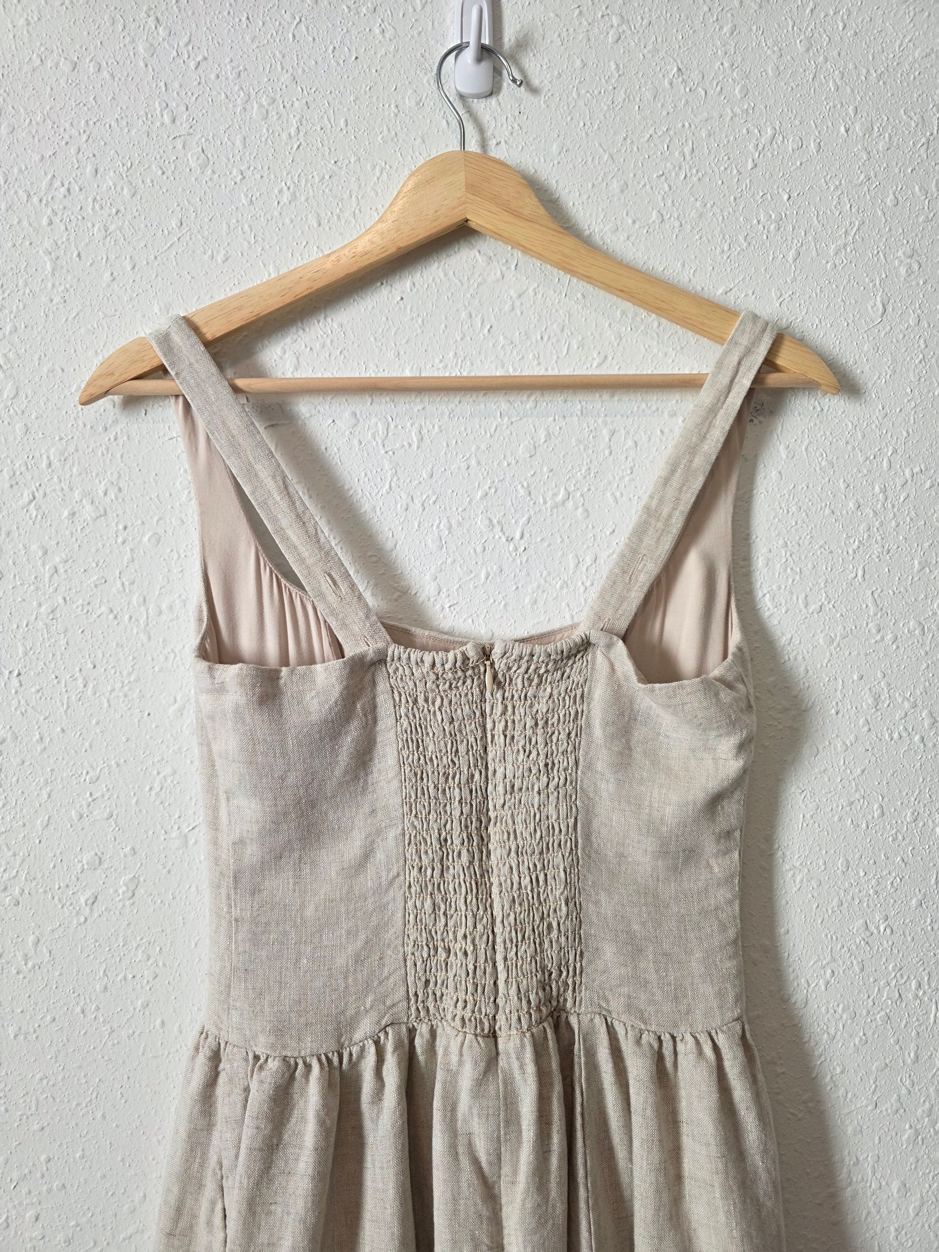 Reformation Linen Midi Dress (2)