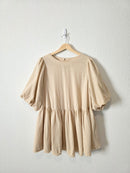 Easel Puff Sleeve Babydoll Tunic (S)