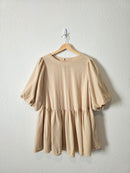 Easel Puff Sleeve Babydoll Tunic (S)