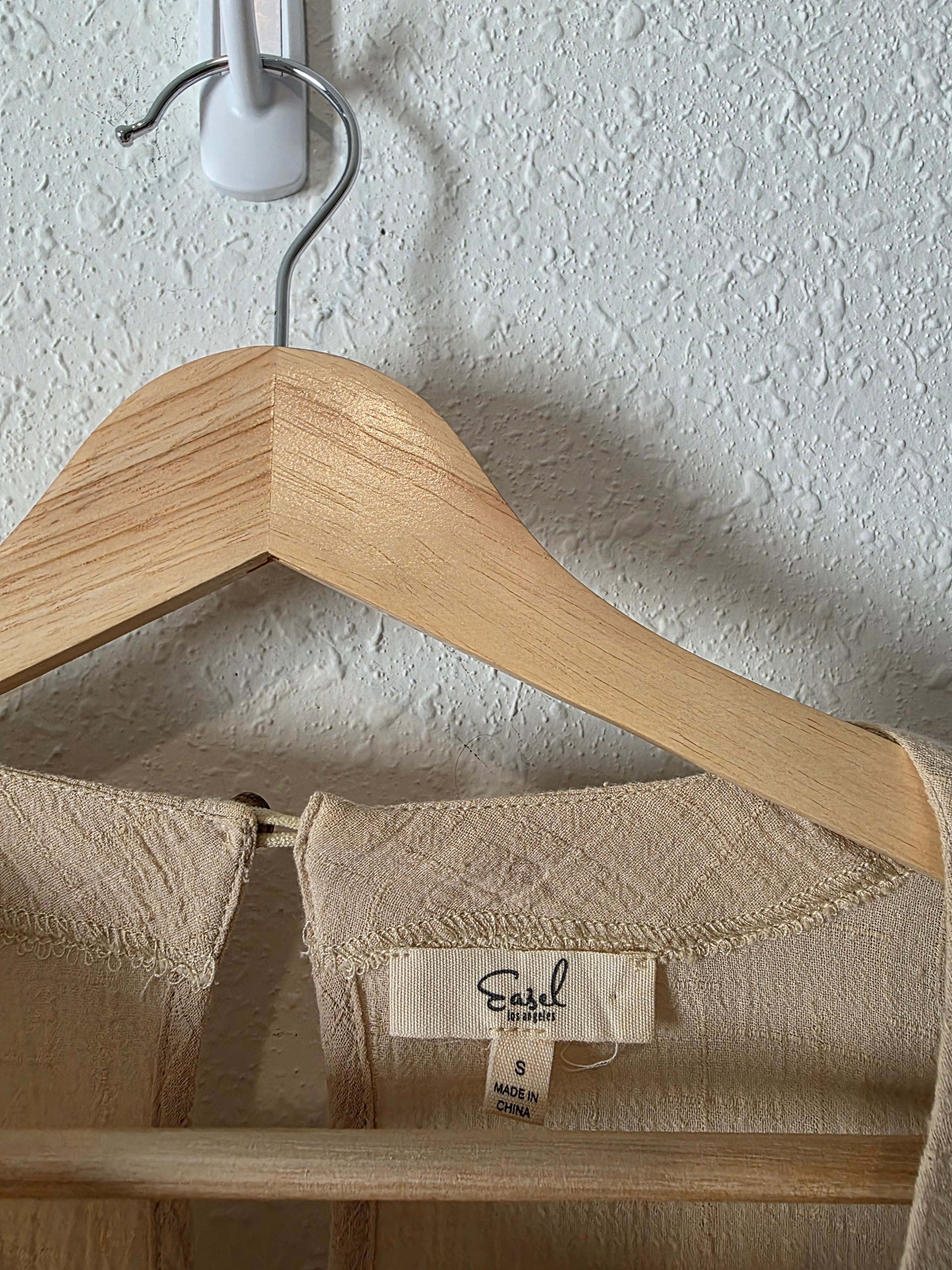 Easel Puff Sleeve Babydoll Tunic (S)