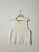 J.Crew Crochet Knit Cotton Tank (L)