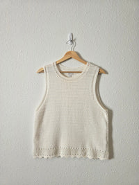 J.Crew Crochet Knit Cotton Tank (L)