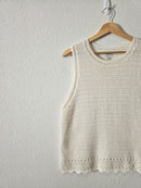 J.Crew Crochet Knit Cotton Tank (L)