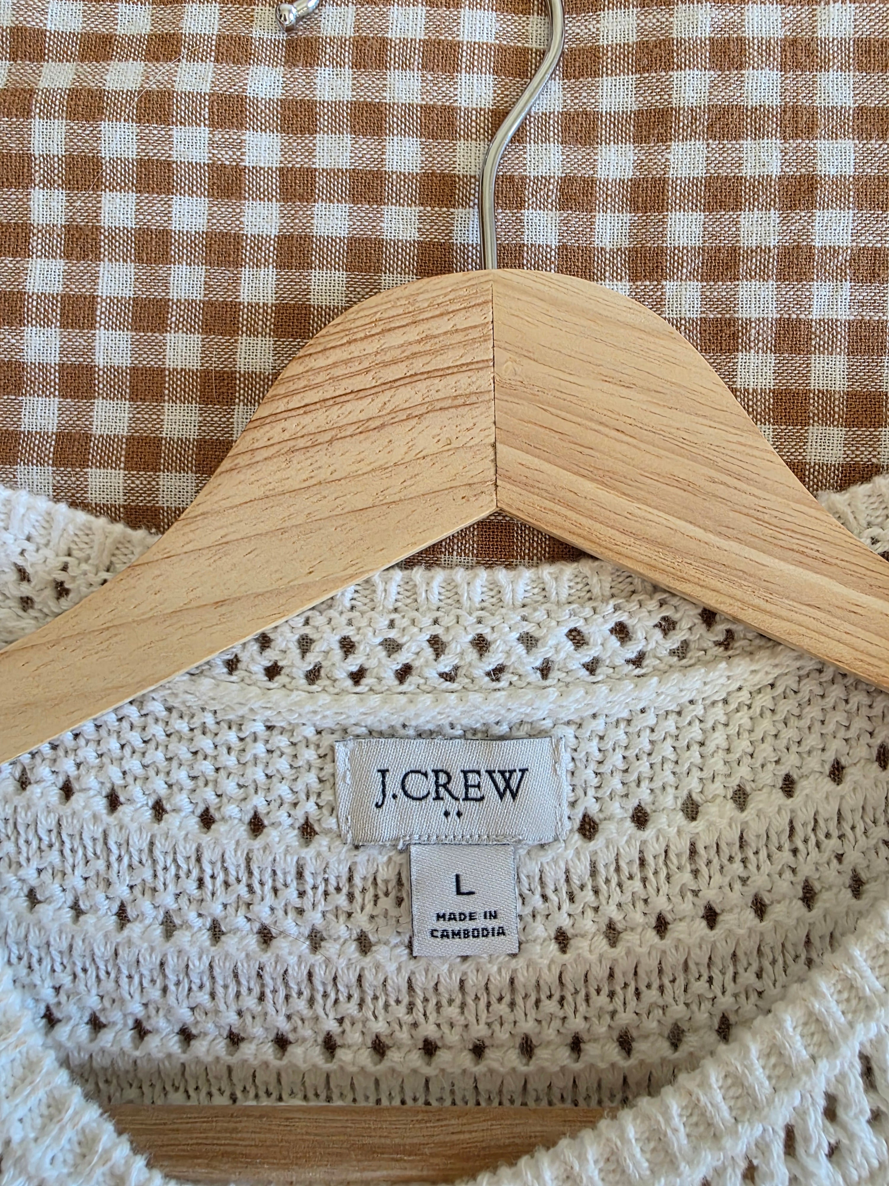 J.Crew Crochet Knit Cotton Tank (L)