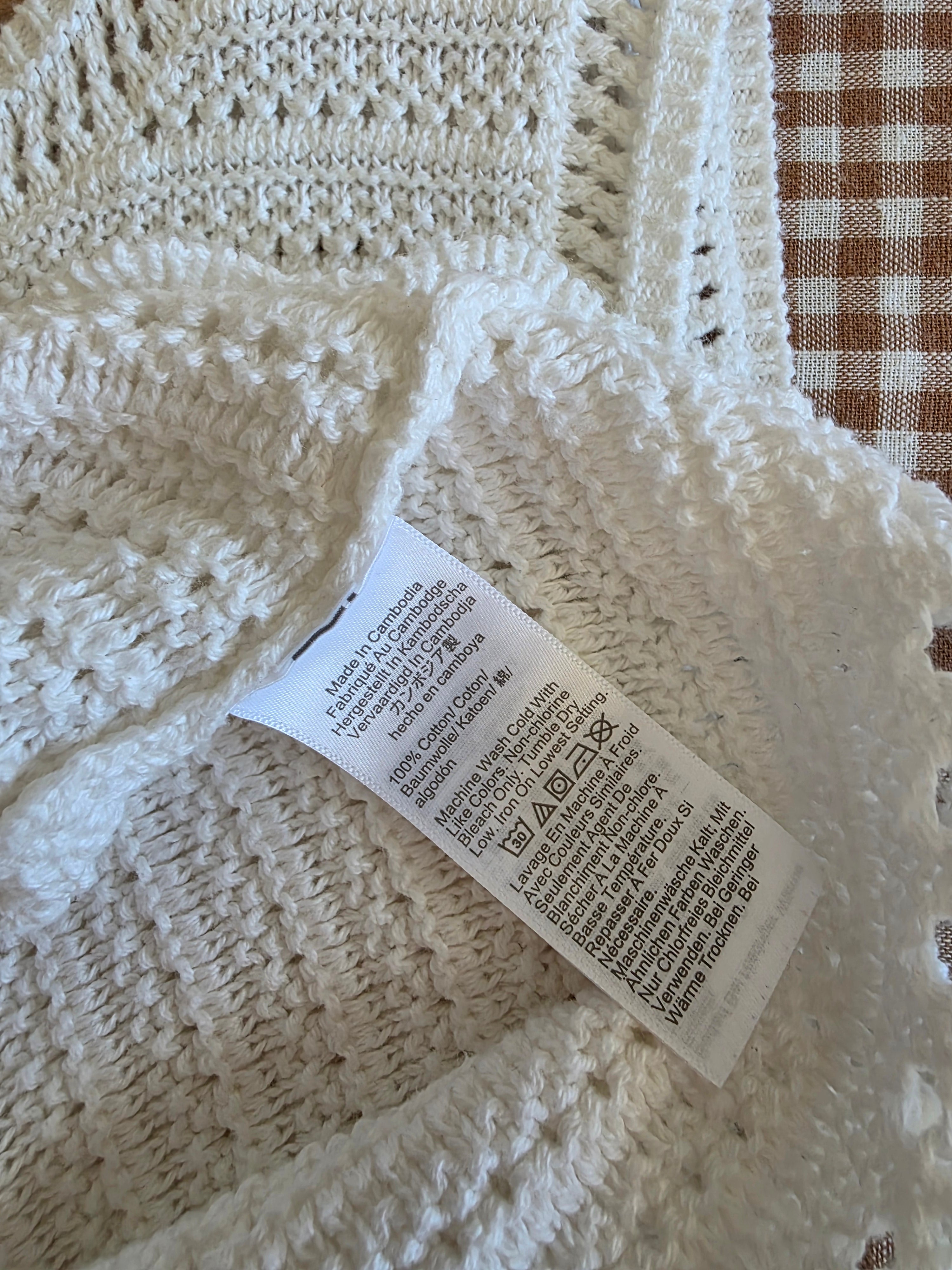 J.Crew Crochet Knit Cotton Tank (L)