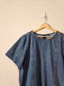 Cotton Denim Mini Dress (XXL)
