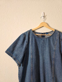 Cotton Denim Mini Dress (XXL)