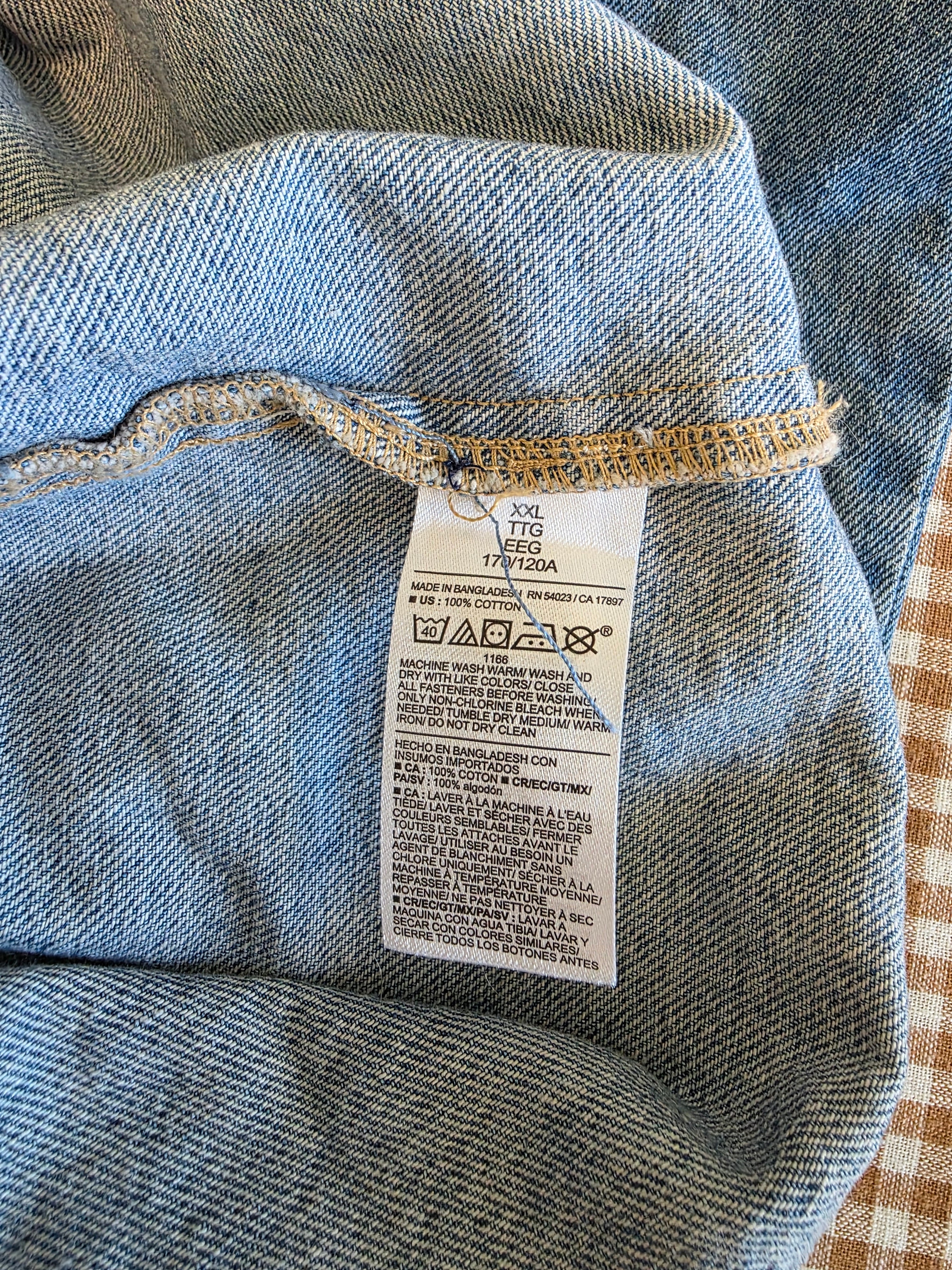 Cotton Denim Mini Dress (XXL)