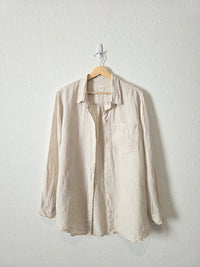 Gap Neutral Linen Button Up (L)