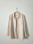 Gap Neutral Linen Button Up (L)